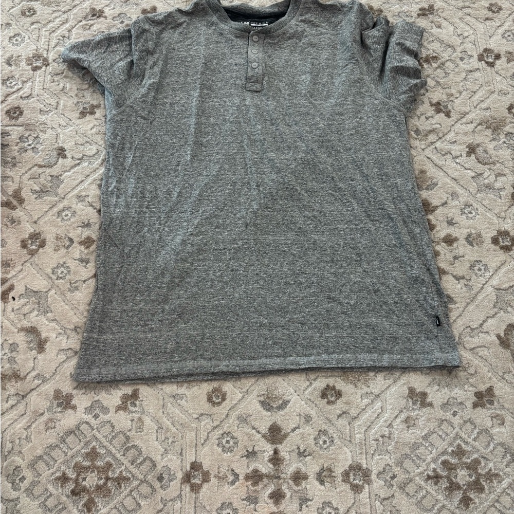 Men's Gray Henley Shirt